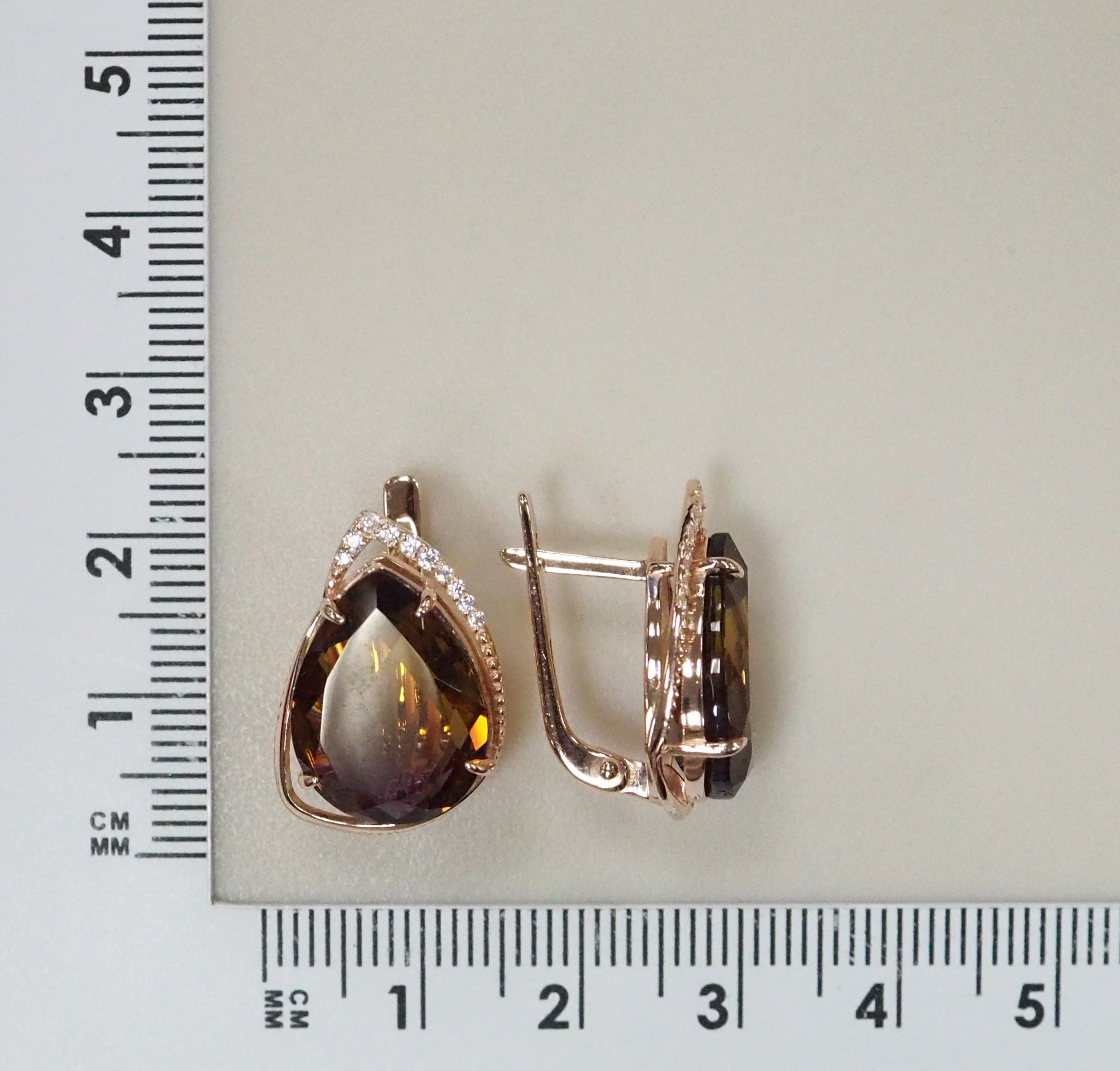 Серебряные серьги с аметринами
